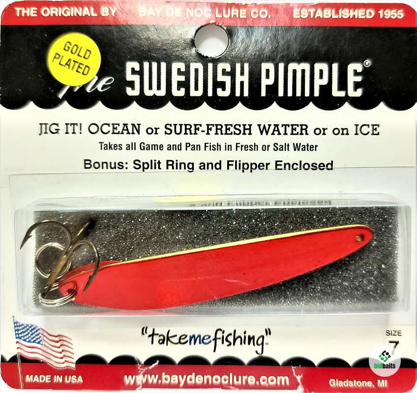 Купить Зимняя блесна Bay De Noc Swedish Pimple 7 (шведский прыщ) G RED ...