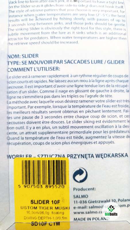 Купить Salmo Slider 10F, цвет - CTM со скидкой по цене 900 руб.