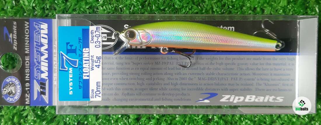 Leurre Flottant Zipbaits ZBL System Minnow 7F 428 (70 Mm, 4.5g) Pour Bar De Mer