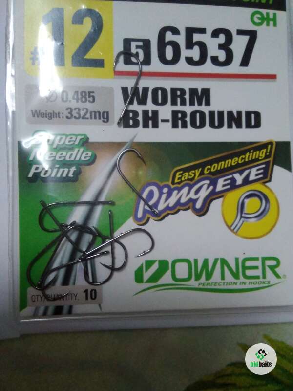 Купить Крючки OWNER #12 5 6537, 0485,weight :332mg,WORM BH-ROUND. по ...