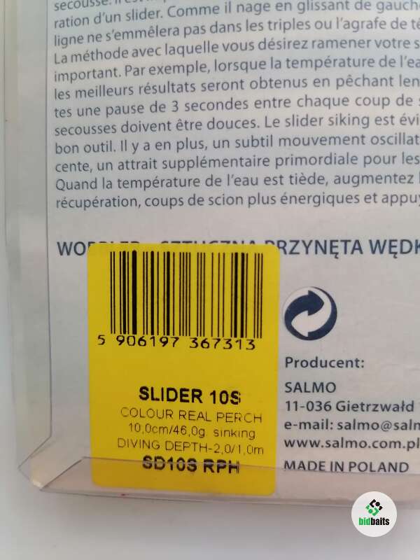 Купить Salmo Slider 10S, цвет - REAL PERCH (RPH) по цене 1000 руб.