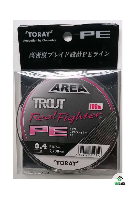Купить плетёный шнур TORAY Trout Real Fighter PE 100m #0.4 (7lb) по ...