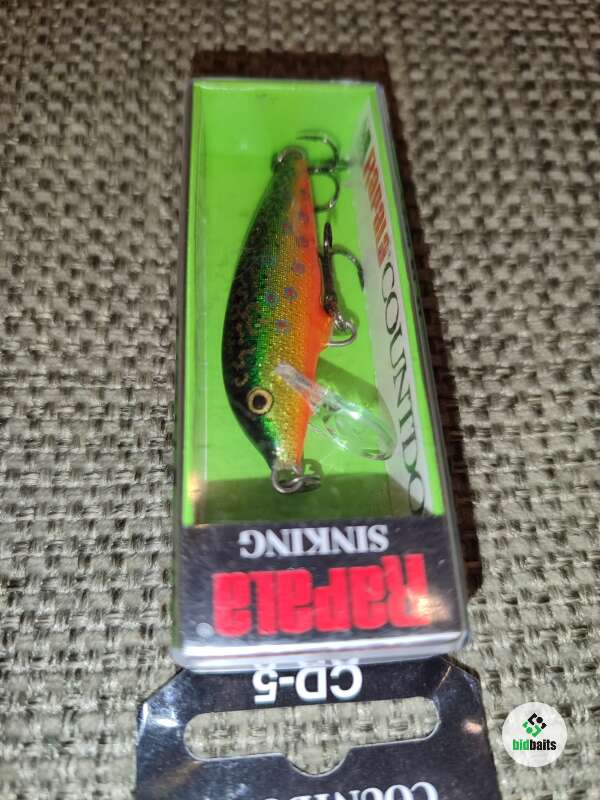 3 lures rapala cd-5 cd05 btr brook trout sinking countdown 2 3