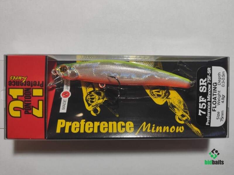 Leurre PONTOON 21 Preference Minnow 75SP DR – Poisson Nageur Suspending – Japon